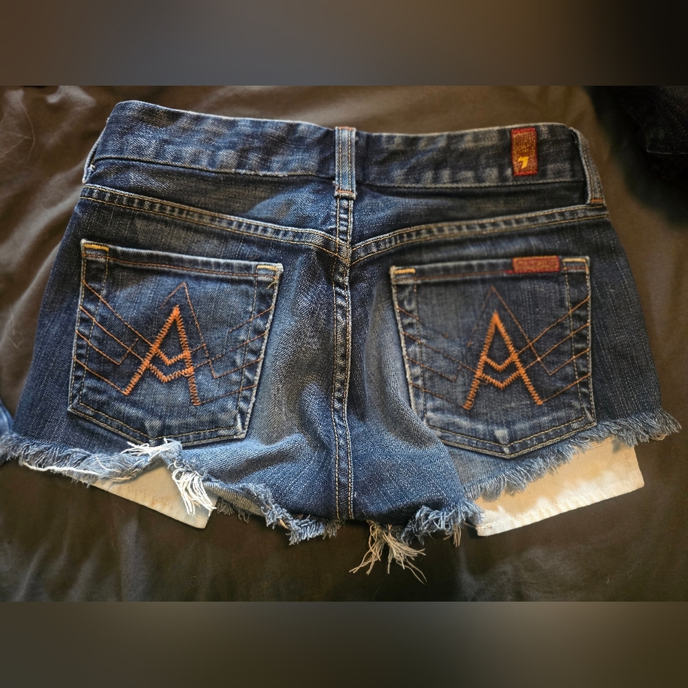 7 jeans mini shorts